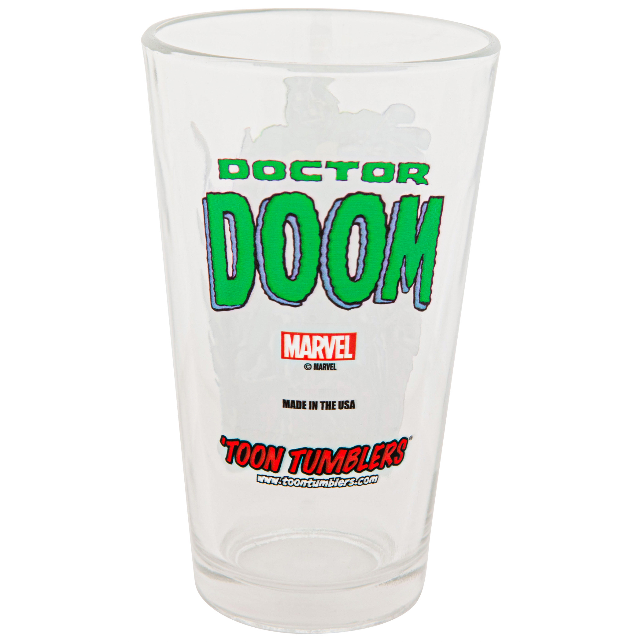 Dr. Doom Comic Art Pint Glass